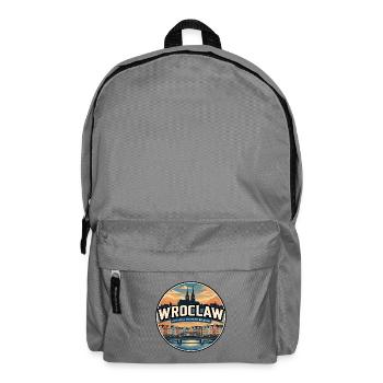 Retro Wroclaw Tumski-Brückenabzeichen - Rucksack - Mittelgrau - Vorne