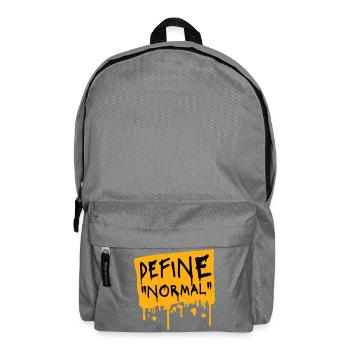 Define Normal Lustig Sarkastisch Definition Grafik - Rucksack - Mittelgrau - Vorne