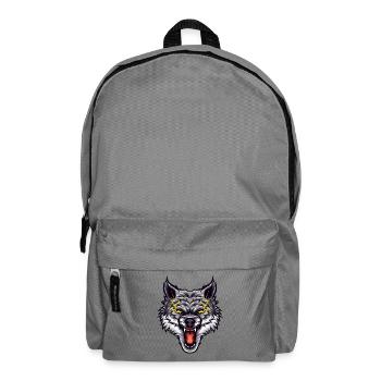 Angry Wolf Flashes Eyes Design - Backpack - elephant grey - Front