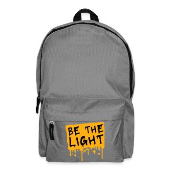 Be The Light Motivierend Positivität Spruch Logo - Rucksack - Mittelgrau - Vorne