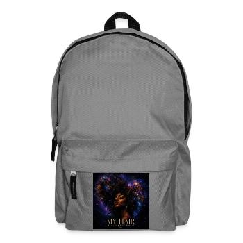 Cosmic Afro Magic - My Hair Has Its Own Gravity - Backpack - elephant grey - Front