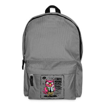 Morgenmuffel Büro-Eule im Anzug - Sac à dos - gris éléphant - Devant