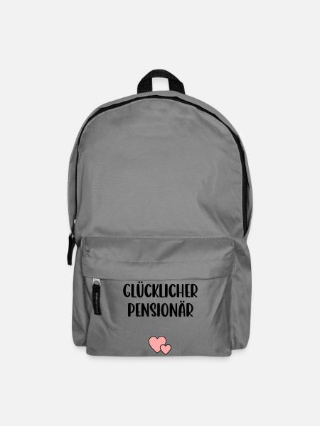 Glücklicher Pensionär Herz - Rucksack - Mittelgrau