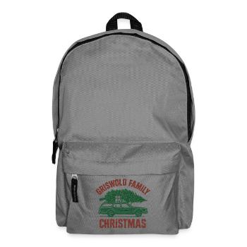 Vintage Familienweihnacht Auto - Rucksack - Mittelgrau - Vorne
