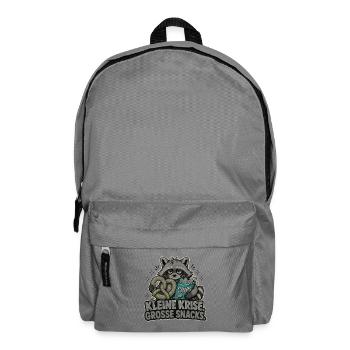 Kleine Krise, große Snacks - Rucksack - Mittelgrau - Vorne