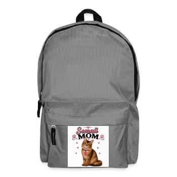 Maman Chat Somalien Amour - Sac à dos - gris éléphant - Devant