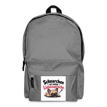 Schnarchen ist meine Liebessprache Hund - Rucksack - Mittelgrau - Vorne
