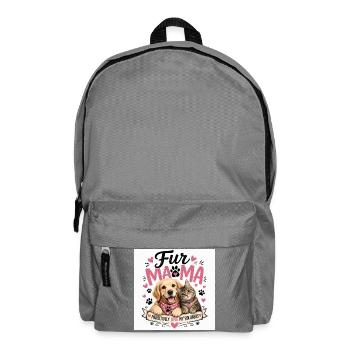 For Mom – Dog & Cat Duo - Backpack - elephant grey - Front