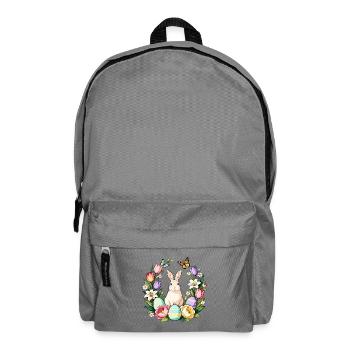 Easter Bloom Bunny - Backpack - elephant grey - Front