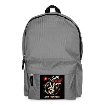 À un doigt de la paix - Sac à dos - gris éléphant - Devant
