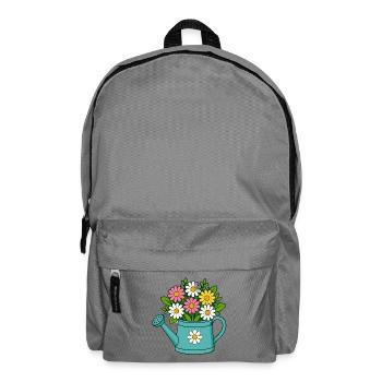 Arrosoir bouquet de fleurs - Sac à dos - gris éléphant - Devant