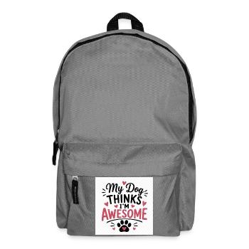 Mein Hund denkt, ich bin toll - Rucksack - Mittelgrau - Vorne