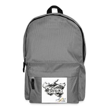 AZZO Sizilien Skizzenkarte - Rucksack - Mittelgrau - Vorne