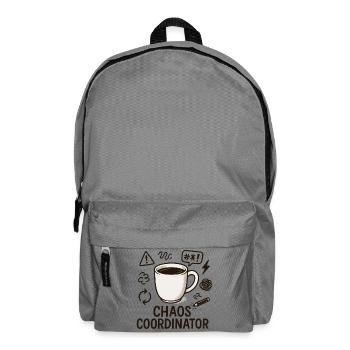 Chaos Coordinator Kaffee: Geschenk für beste Mama - Rucksack - Mittelgrau - Vorne