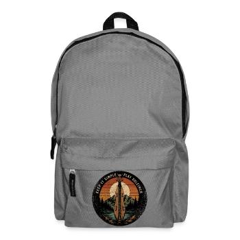 dulcimer dulcimer musician plucked instrument - Backpack - elephant grey - Front