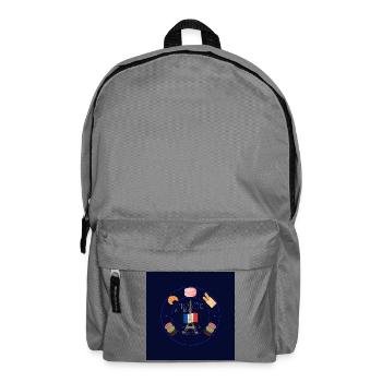 Pariser Gebäck- und Eiffelflaggenabzeichen - Rucksack - Mittelgrau - Vorne
