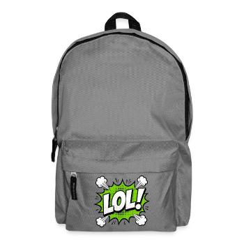 LOL Pop Art Speech Bubble Comic Sprechblase Grün - Rucksack - Mittelgrau - Vorne
