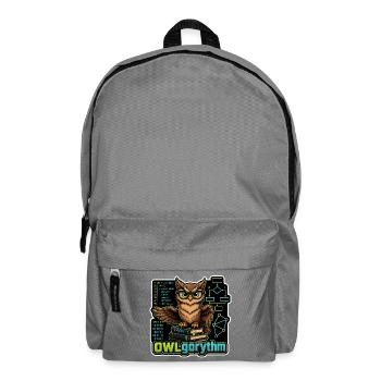 OWLgorythm – Coding-Eule - Rucksack - Mittelgrau - Vorne