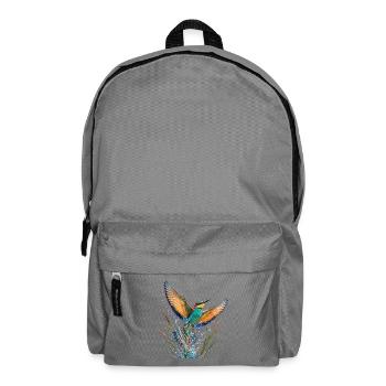 Schwalbe mit Farbe bespritzt - Rucksack - Mittelgrau - Vorne