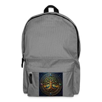 Mystic Tree mit Juwelen und Knoten - Rucksack - Mittelgrau - Vorne