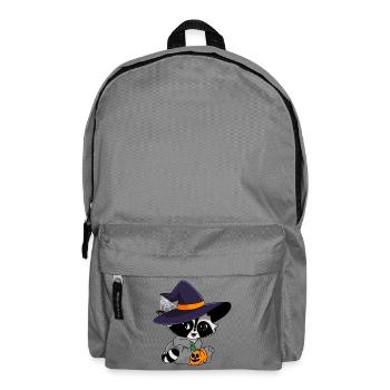Snuggles der Waschbär im Halloweenkostüm. - Rucksack - Mittelgrau - Vorne