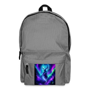 Northern Lights Moose Spirit in Aurora Sky - Backpack - elephant grey - Front