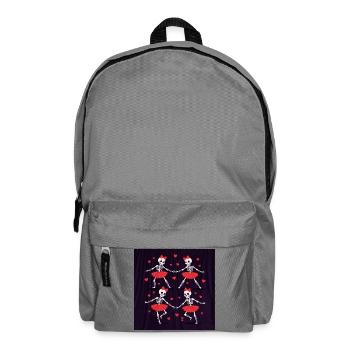 Skeletttänze mit roten Röcken - Rucksack - Mittelgrau - Vorne