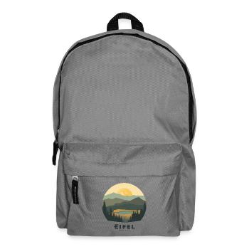 Eifel Maar | Vintage Nature Travel Poster - Rucksack - Mittelgrau - Vorne