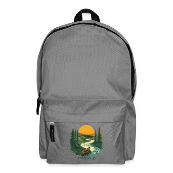 Spreewald Germany | Vintage Nature Poster - Rucksack - Mittelgrau - Vorne