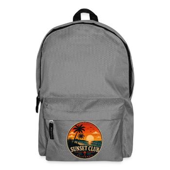 Sunset Club Retro-Abzeichen Vintage-Küstengrafik - Rucksack - Mittelgrau - Vorne