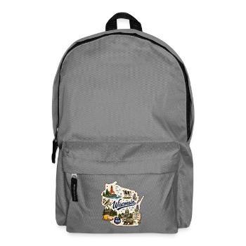 Wisconsin Dairyland State Vintage-Aufkleber - Rucksack - Mittelgrau - Vorne