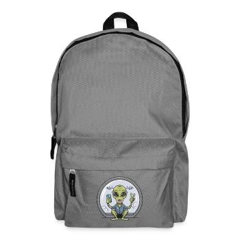 Alien Selfie With Fighter Jets - Backpack - elephant grey - Front