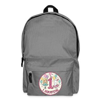 Erster Geburtstag Ballerina Hase - Rucksack - Mittelgrau - Vorne