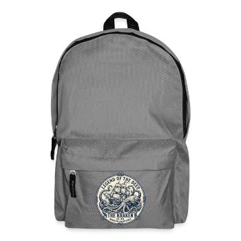 Vintage Kraken Sea Monster Emblem Maritime Ship - Rucksack - Mittelgrau - Vorne