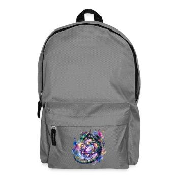 Cute Dragon with D20 Dice – Pen & Paper - Backpack - elephant grey - Front