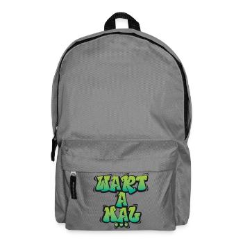 Wart A Mal – Lustiger Dialekt Spruch Design - Rucksack - Mittelgrau - Vorne
