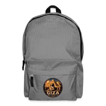 Giza Egypt Pyramids Vintage Travel Badge - Backpack - elephant grey - Front