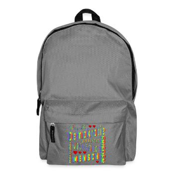 Regenbogen Wählen Demokratie - Rucksack - Mittelgrau - Vorne