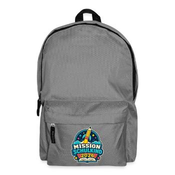 Mission Schulkind 2026 – Einschulung Abenteuer - Rucksack - Mittelgrau - Vorne