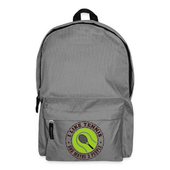 I LIKE TENNIS AND MAYBE 3 PEOPLE - Backpack - elephant grey - Front