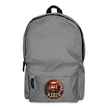 Kyoto Old Japan Vintage Travel Badge - Backpack - elephant grey - Front