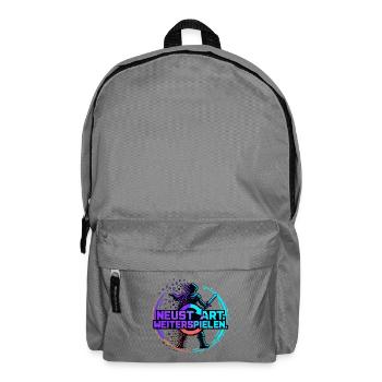 Neustart Weiterspielen – Gamer Pixel Ritter - Rucksack - Mittelgrau - Vorne