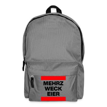 Mehrzweckeier MRZ LCK EIER, Humor, MÄRZ LECK EIER  - Rucksack - Mittelgrau - Vorne