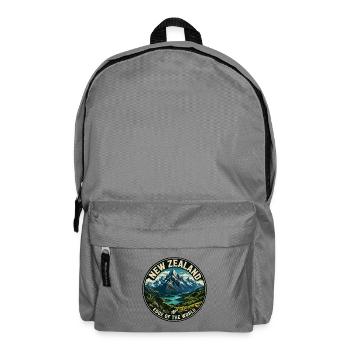 New Zealand Edge of the World Vintage Badge - Backpack - elephant grey - Front