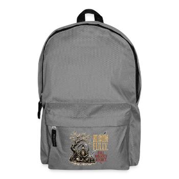 Bloom Fully Fall Without Regret Samurai Sakura - Backpack - elephant grey - Front