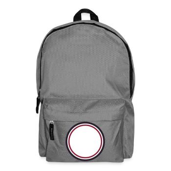Empty Circle Frame - Add Your Own Text Design - Backpack - elephant grey - Front