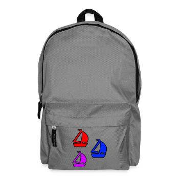 sailboats - Backpack - elephant grey - Front