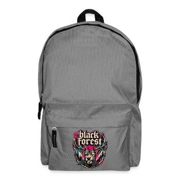 Black Forest Deer Motif - Backpack - elephant grey - Front
