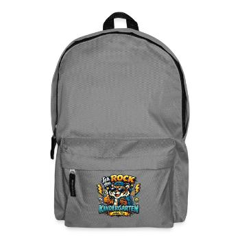 Ich rock den Kindergarten jeden Tag - Rucksack - Mittelgrau - Vorne