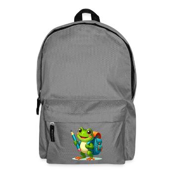 Frog for school enrolment – start of school with Bleistif - Backpack - elephant grey - Front